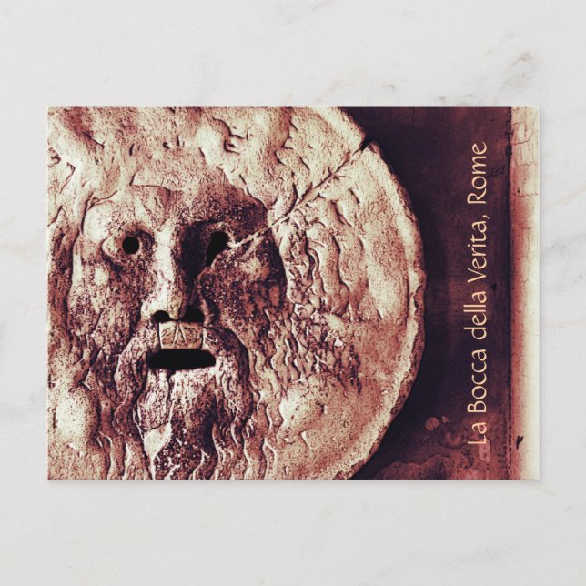 La bocca della verita, postal de Roma (Anverso)