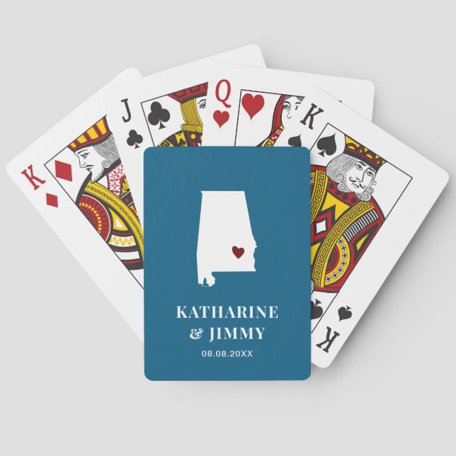 La boda de Alabama favorece jugar cartas con mapa  (Reverso)