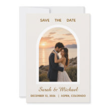 La Boda de Foto de Arco Moderno Save the Date