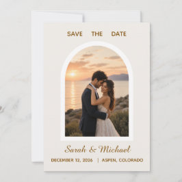La Boda de Foto de Arco Moderno Save the Date