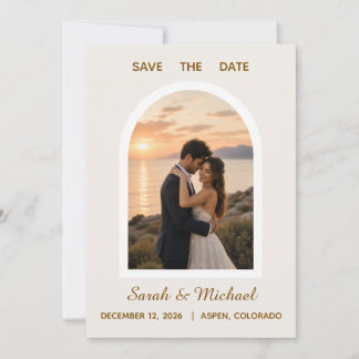 La Boda de Foto de Arco Moderno Save the Date