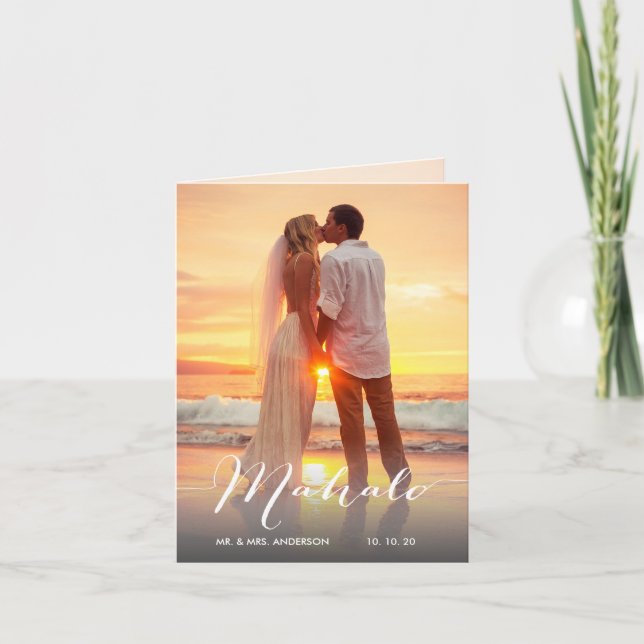 La boda de la foto de Mahalo 2 le agradece tarjeta (Anverso)
