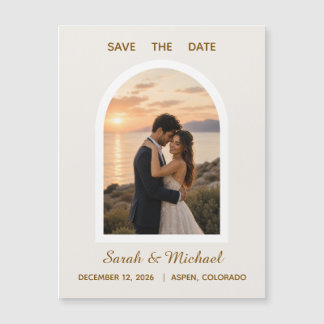 La Boda de la Foto del Arco Moderno Save the Date