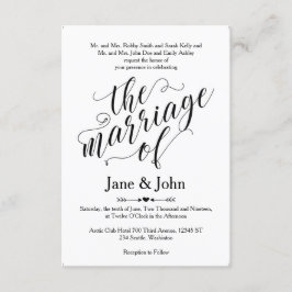 La boda de la invitación básica de la boda