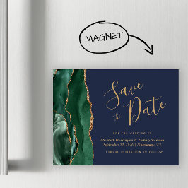 La boda de la Marina del Agate Verde Esmeralda sal