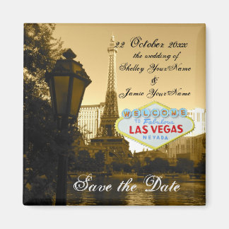 La boda de Las Vegas Nevada salva el imán de fecha
