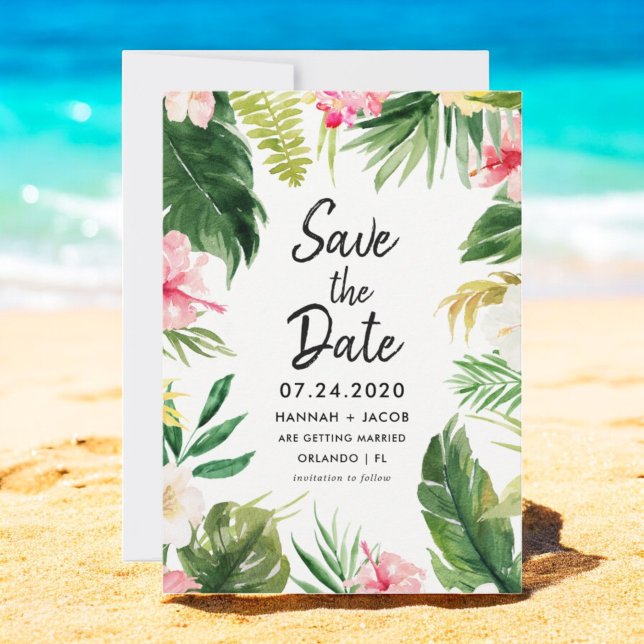 La boda de Luau salva las tarjetas de citas (Subido por el creador)
