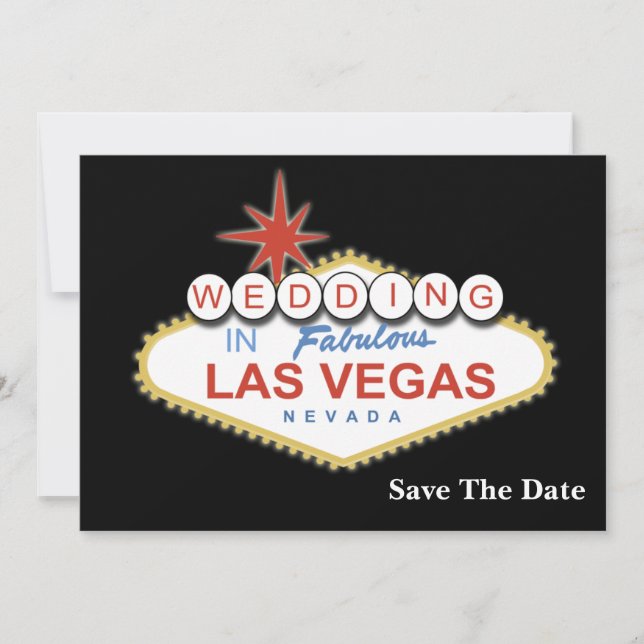 La boda de Vegas salva la invitación de la fecha (Anverso)