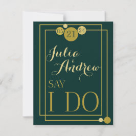 La boda del Art Deco Esmeralda y Oro salva la fech
