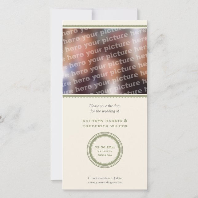 La boda del círculo verde salva la invitación de f (Anverso)