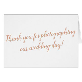 La boda del fotógrafo le agradece cardar