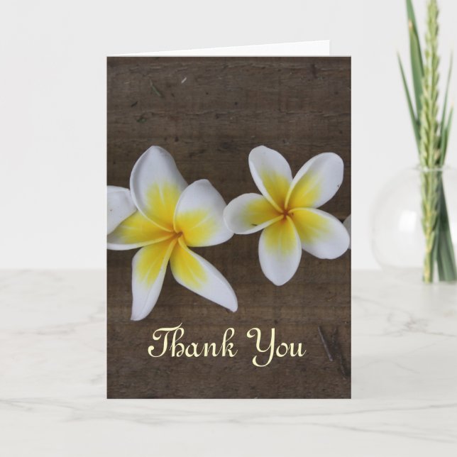 La boda del Frangipani le agradece las tarjetas (Anverso)
