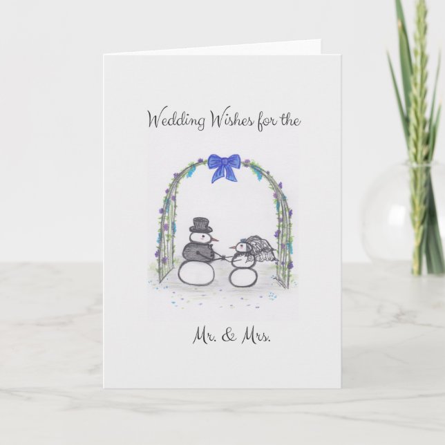 La boda del invierno desea la tarjeta de (Anverso)