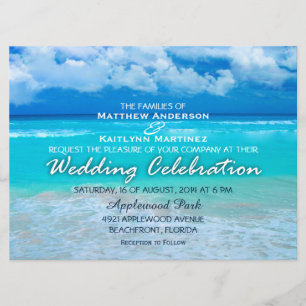 La boda del océano fijó 1 - invitación