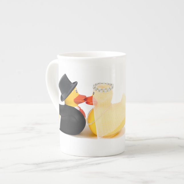 La boda ducks 2… tazas de cerámica (Izquierda)