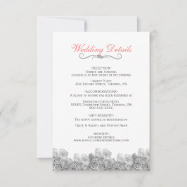 La BODA elegante DETALLA LA TARJETA del RECINTO