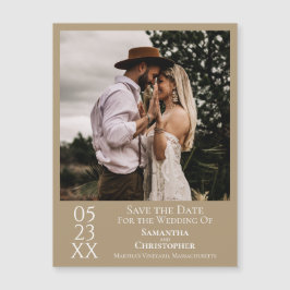 La boda moderna salva la foto de la fecha imán de 