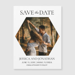 La boda moderna salva la foto del hexágono de fech