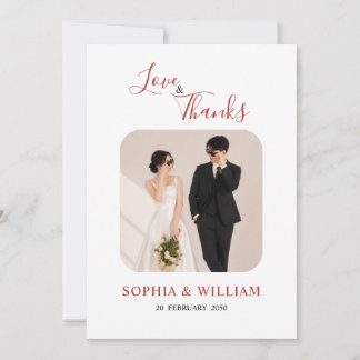 La Boda Perfecta Tarjeta de Agradecimiento de Boda