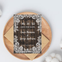 La boda rústica de los encajes de madera salva la