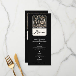 LA BODA Tarot Esqueletos Novia y Novio Menú
