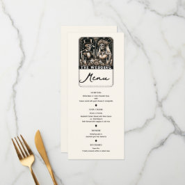 LA BODA Tarot Esqueletos Novia y Novio Menú