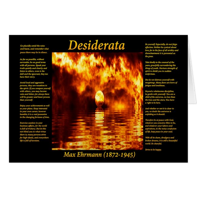 La bola de fuego del naranja Desiderata está por e (Anverso (Horizontal))