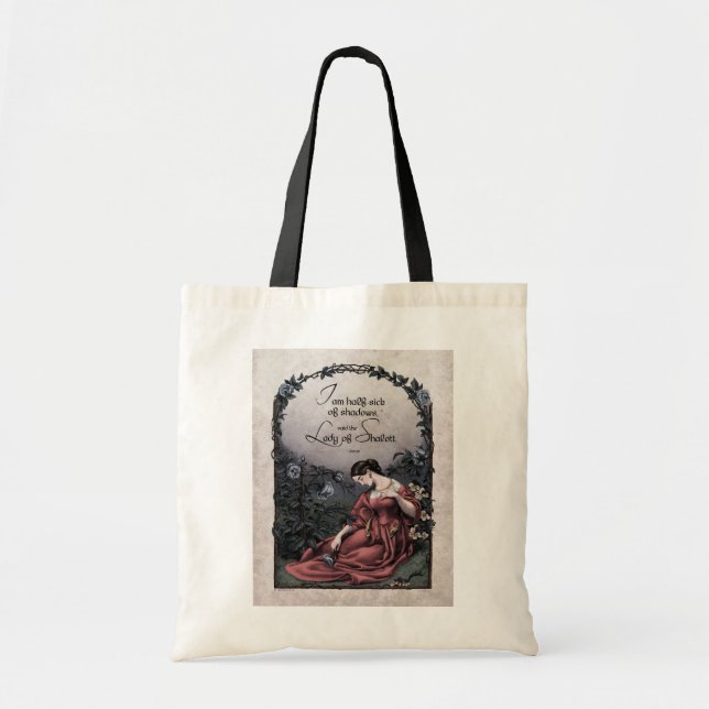 La bolsa de arte victoriano de Tennyson "Lady of S (Frente)