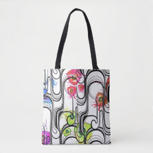 La bolsa de asas abstracta de FlowerLines
