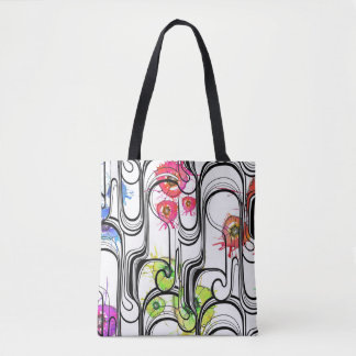 La bolsa de asas abstracta de FlowerLines