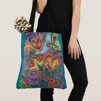 La bolsa de asas abstracta de los corazones