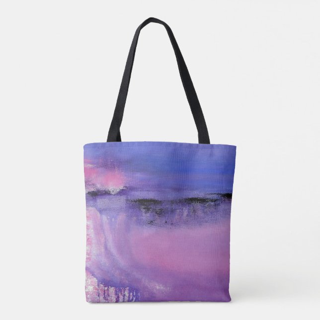 La bolsa de asas abstracta rosada (Reverso)