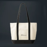 La bolsa de asas adaptable de la dama de honor<br><div class="desc">La esta bolsa de asas con clase ofrece un logotipo de la "dama de honor" que haga juego la fuente y los colores de nuestra colección blanco y negro del boda del damasco. ¡Haría un gran regalo!</div>