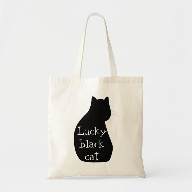 La bolsa de asas afortunada del gato negro (Frente)