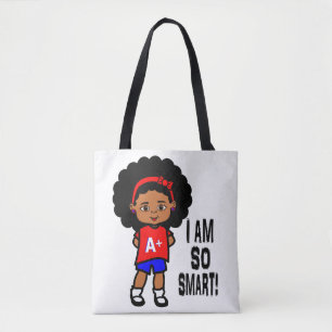 La bolsa de asas afroamericana elegante feliz del