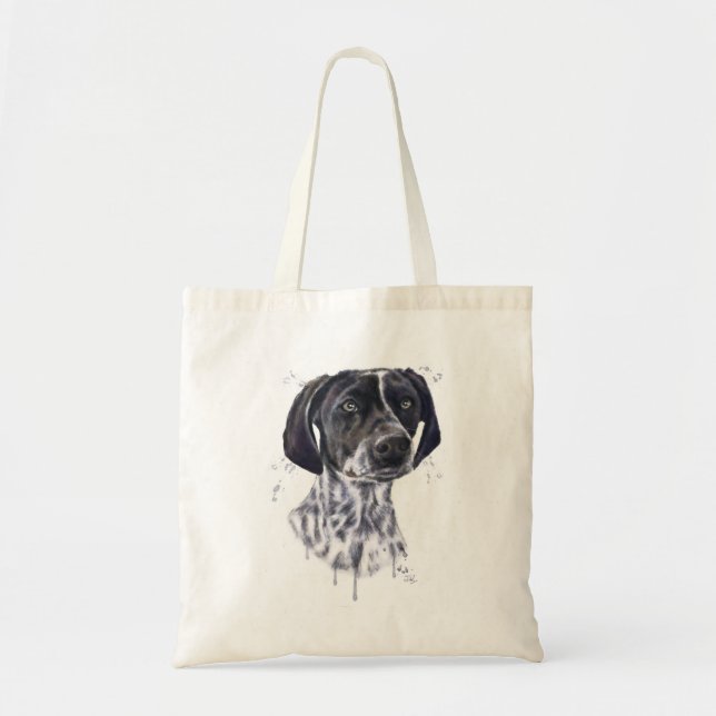 La bolsa de asas alemana del diseño del perro del (Frente)