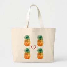 La bolsa de asas amarilla madura linda de la piña