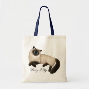 La bolsa de asas amistosa del gato siamés
