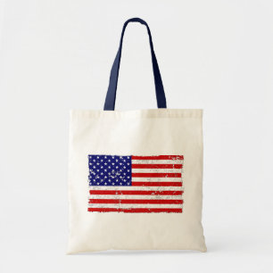 La bolsa de asas apenada de la bandera americana