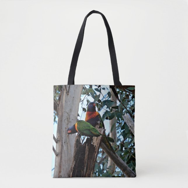 La bolsa de asas - arco iris Lorikeets (Anverso)