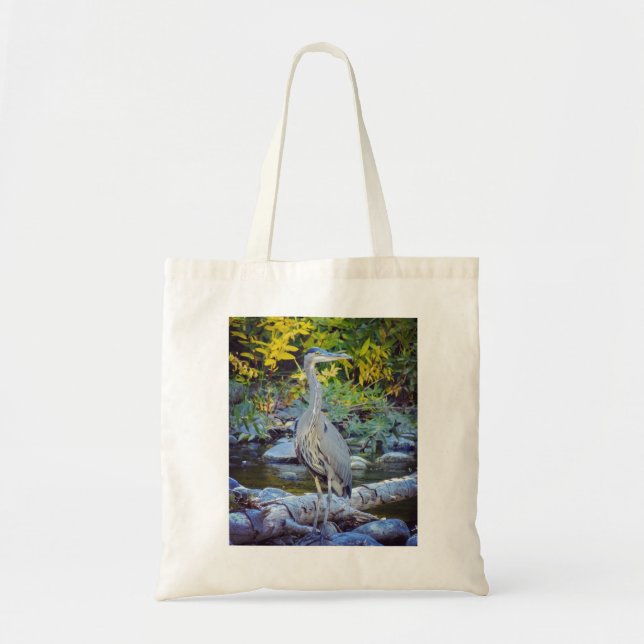 La bolsa de asas azul de la garza (Frente)