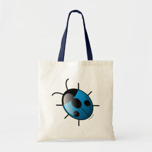 La bolsa de asas azul de la mariquita