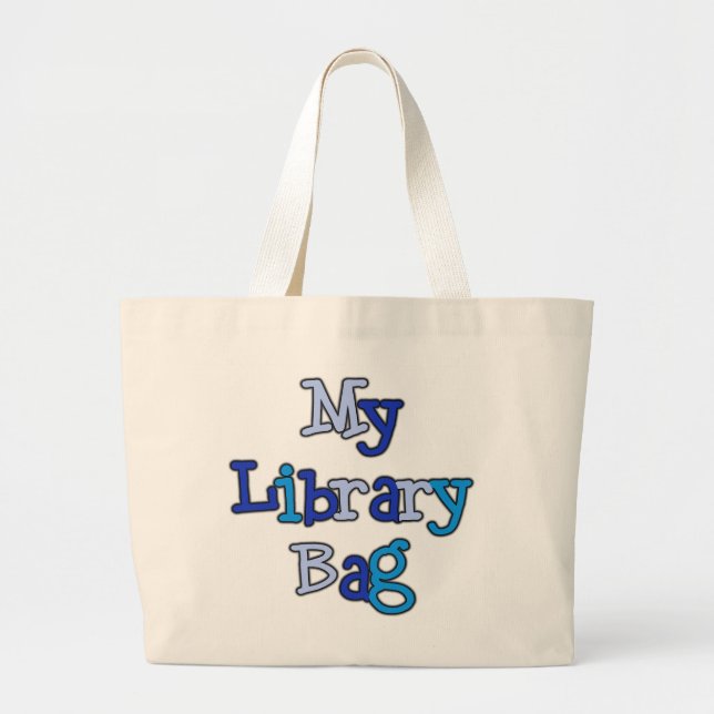 La bolsa de asas azul del bolso de la biblioteca (Frente)