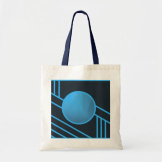 La bolsa de asas azul del círculo del art déco
