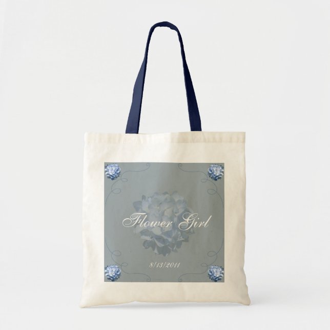La bolsa de asas azul del Hydrangea (Frente)