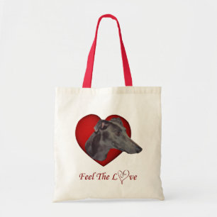 La bolsa de asas azul del perro del corazón del