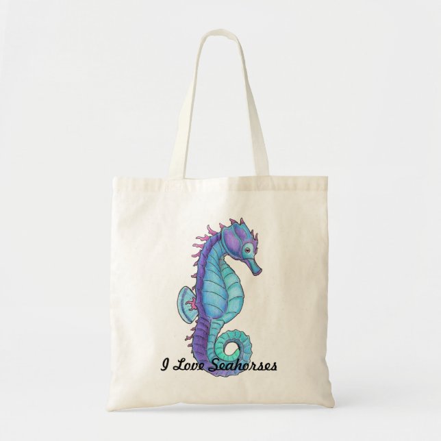La bolsa de asas azul del Seahorse (Frente)