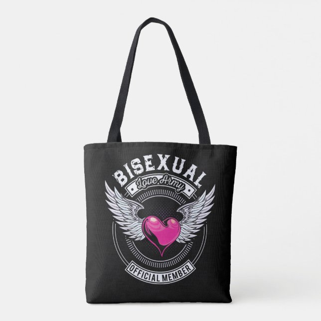 La bolsa de asas bisexual del ejército del amor (Reverso)