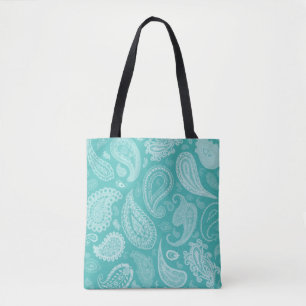 La bolsa de asas blanca del diseñador de Paisley
