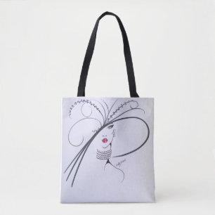 La bolsa de asas blanco y negro hermosa de la moda